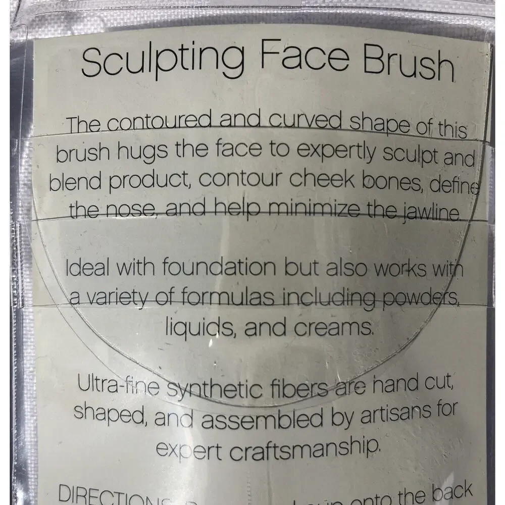 Elf Makeup Brush Black Sculpting Face Brush Ultra Fine Synthetic Lot of Two
